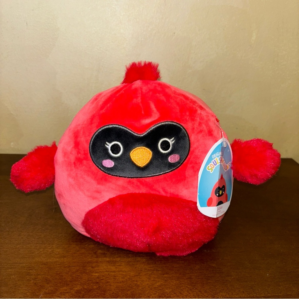 Squishmallow Cazlan The Cardinal 8" Red Bird Plush with Tags (tags damaged)